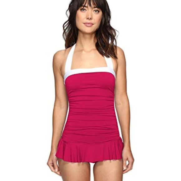 Lauren Ralph Lauren Swim Ralph Lauren Ruched Swimdress One Piece